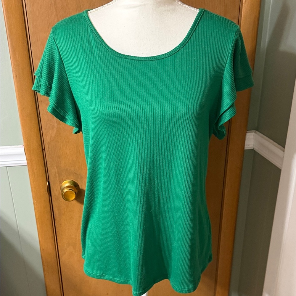 Gilli Vibrant Green Short Sleeve Top Size XL